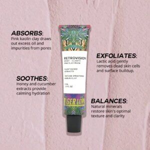 Tigerlove RETROVISION® Reset + Clarity Pink Clay Mask 17ml